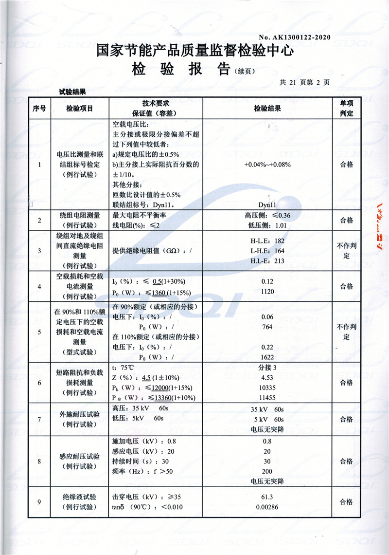 高低压试验报告-S11-1250盐源盐源盐源油浸式变压器-2.jpg